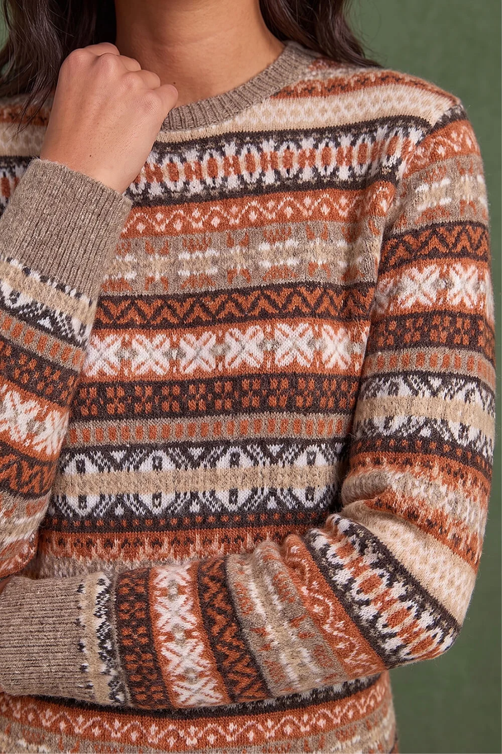 Roman Rust Fairisle Soft Knit Jumper - 16 Image 4