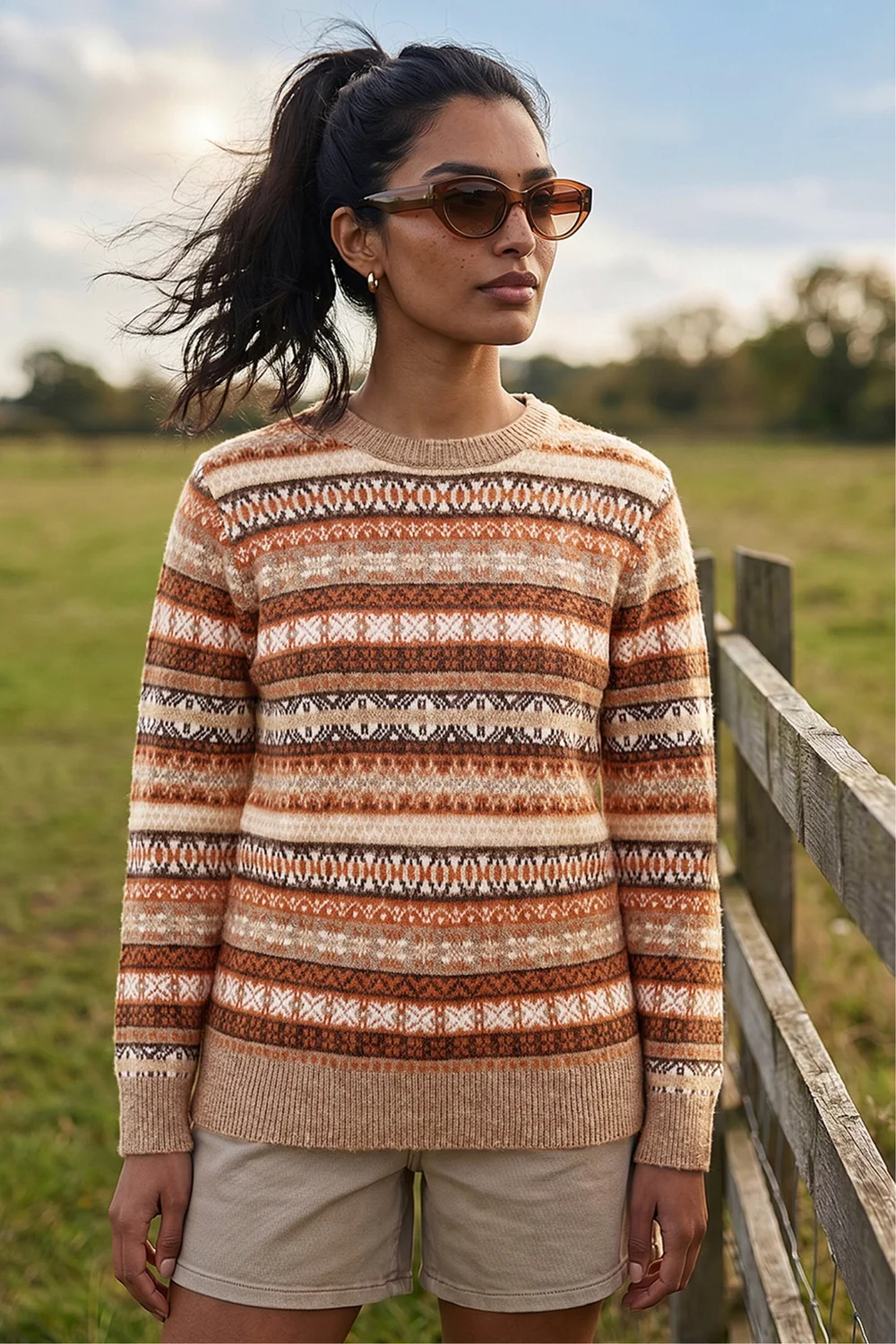 Roman Rust Fairisle Soft Knit Jumper - 14 Image 3