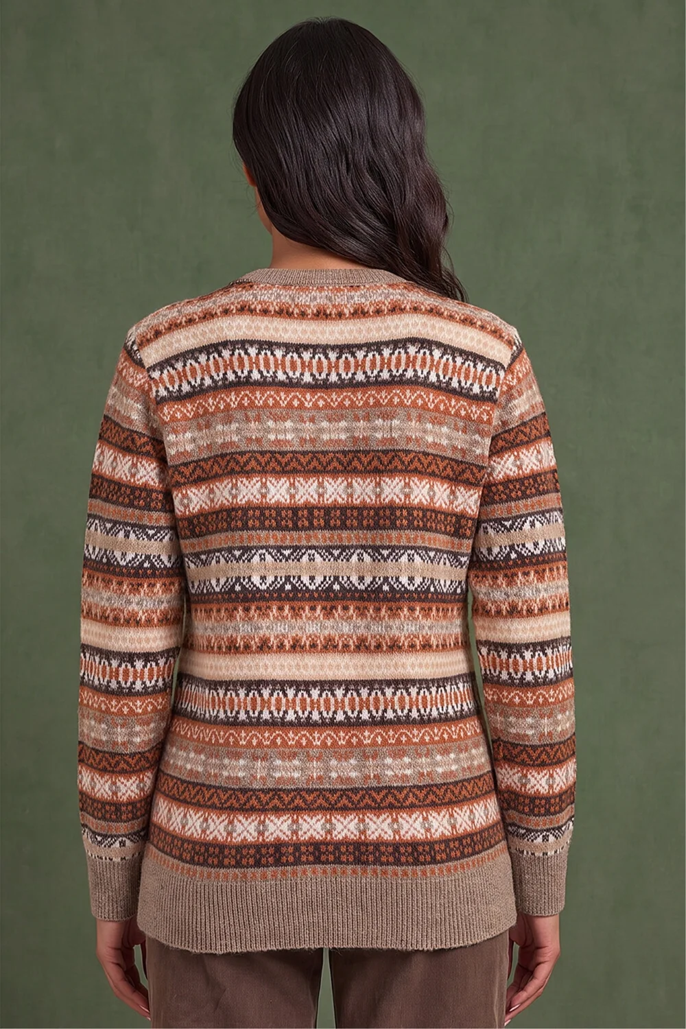 Roman Rust Fairisle Soft Knit Jumper - 16 Image 3