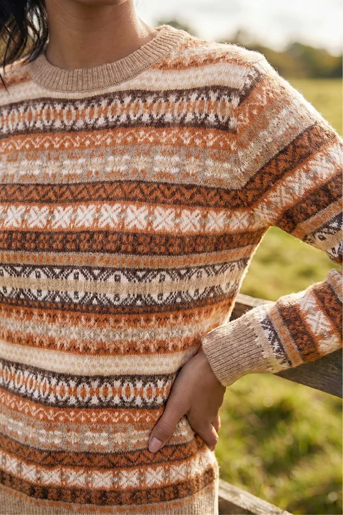 Roman Rust Fairisle Soft Knit Jumper - 14 Image 4