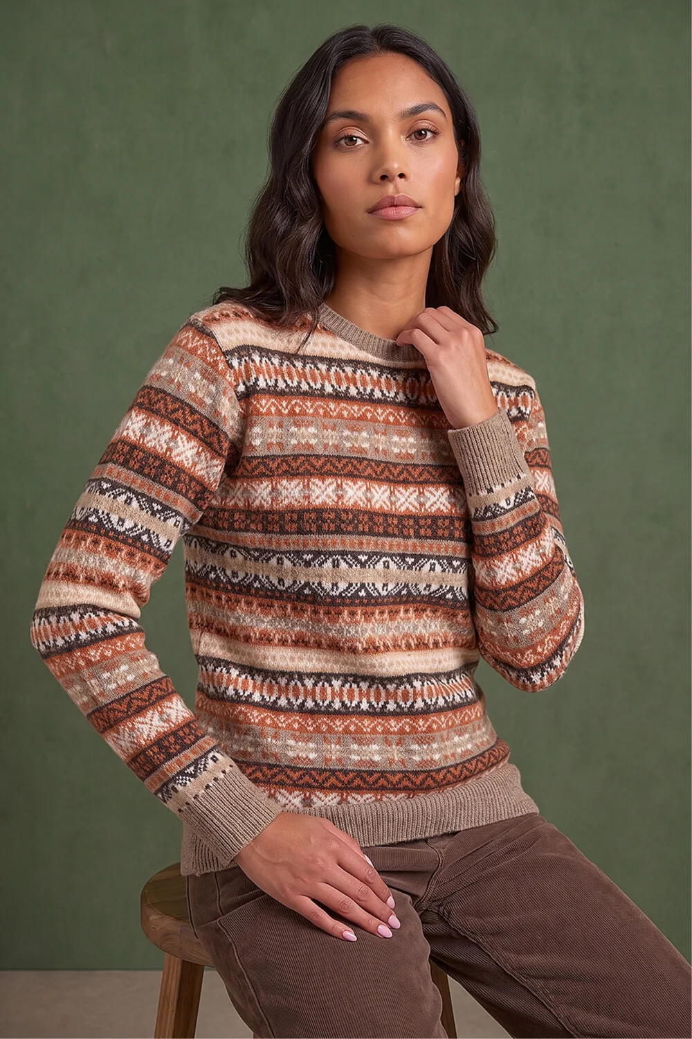 Roman Rust Fairisle Soft Knit Jumper - 16 Image 1