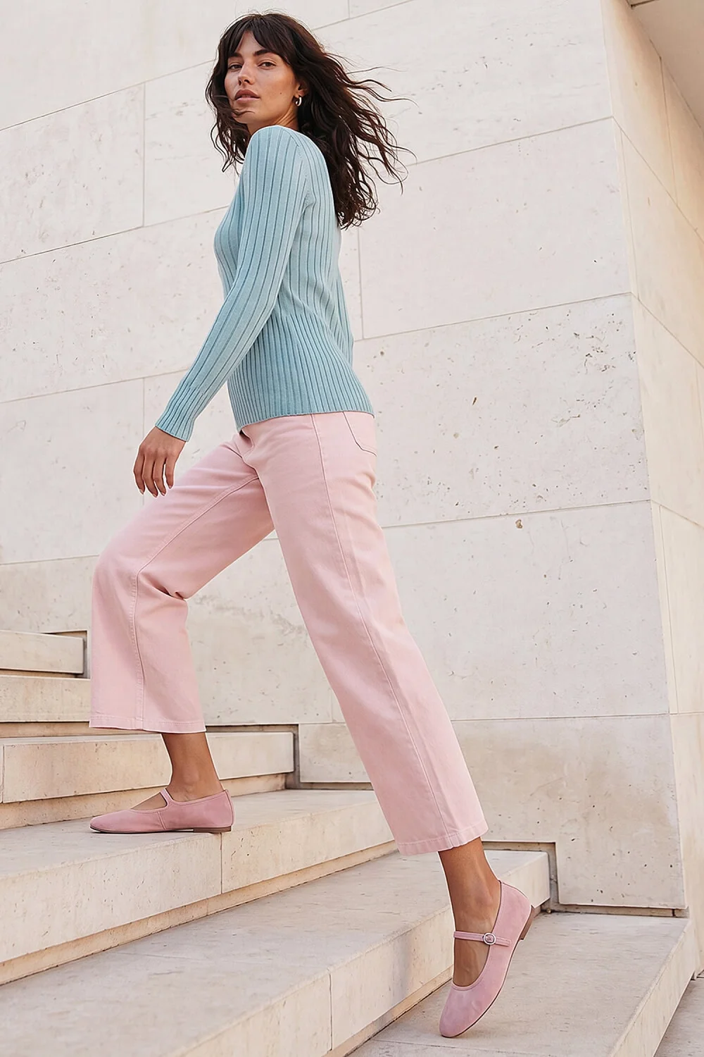 Roman Teal Soft Ribbed Knit Top - 16 Image 3
