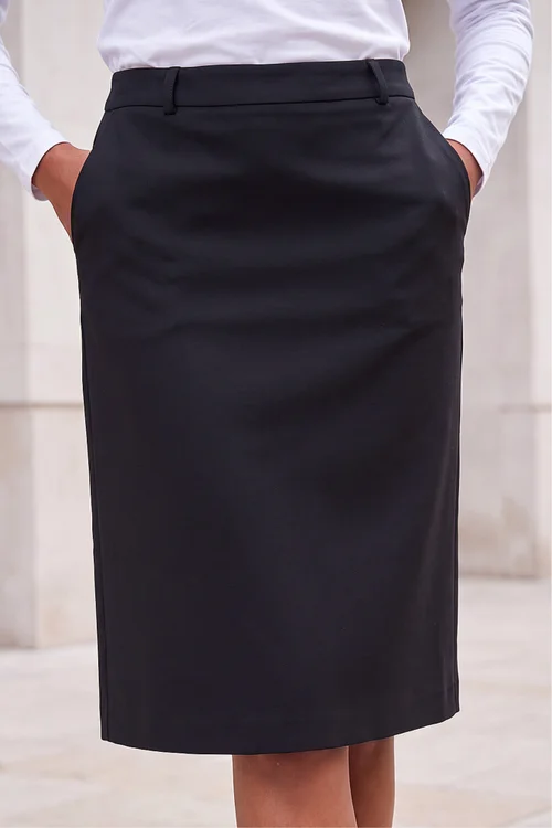 Roman Black A-Line Stretch Skirt - 14 Image 1