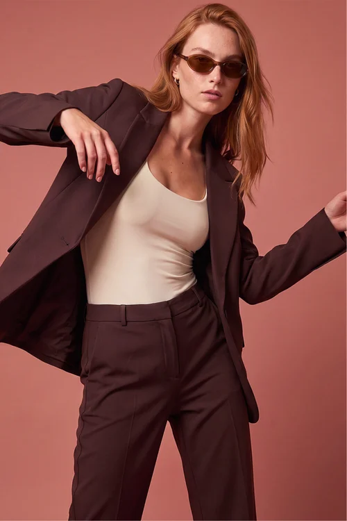 Roman Dark Brown Single Breasted Blazer - 18 Image 1