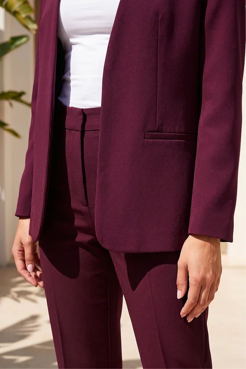 Roman Wine Edge To Edge Blazer - 10 Image 4