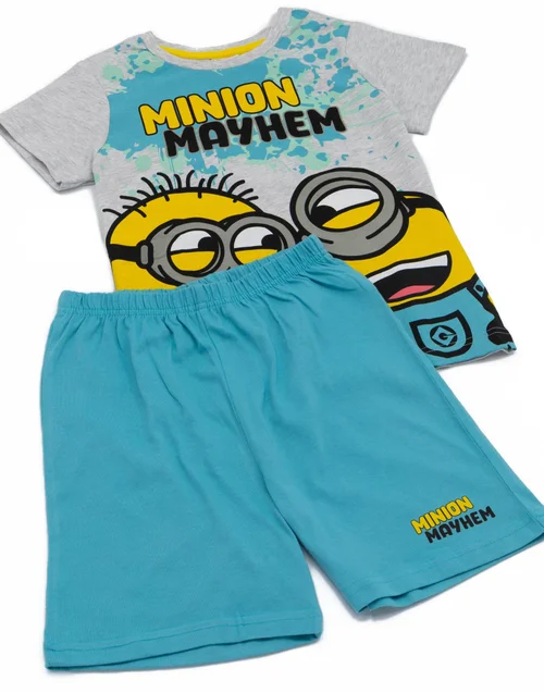 Vanilla Underground Minions Boys Blue Mayhem Short Pyjama Set (3-10 Years) - 9-10 Yrs Image 5