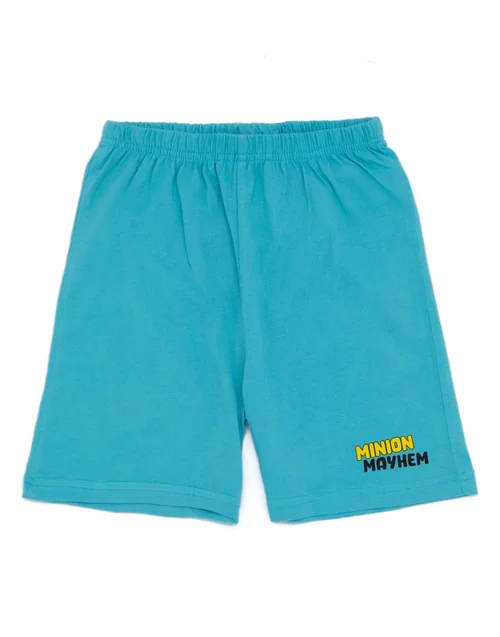 Vanilla Underground Minions Boys Blue Mayhem Short Pyjama Set (3-10 Years) - 9-10 Yrs Image 4