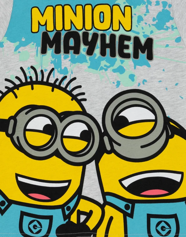Vanilla Underground Minions Boys Blue Mayhem Short Pyjama Set (3-10 Years)