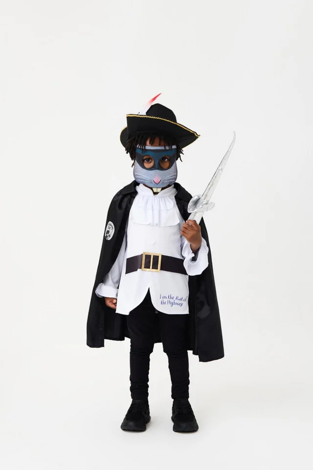 Vanilla Underground Gruffalo & Friends Unisex Kids Black Highway Rat Costume (3-8 Years)