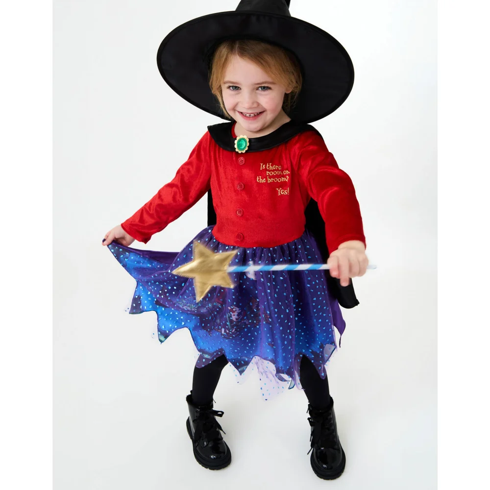Vanilla Underground Gruffalo & Friends Girls Multicoloured Room on the Broom Costume (3-8 Years) - 3-4 Yrs Image 1
