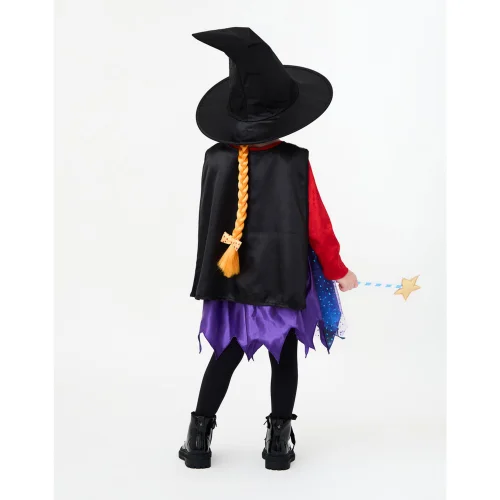 Vanilla Underground Gruffalo & Friends Girls Multicoloured Room on the Broom Costume (3-8 Years) - 3-4 Yrs Image 3