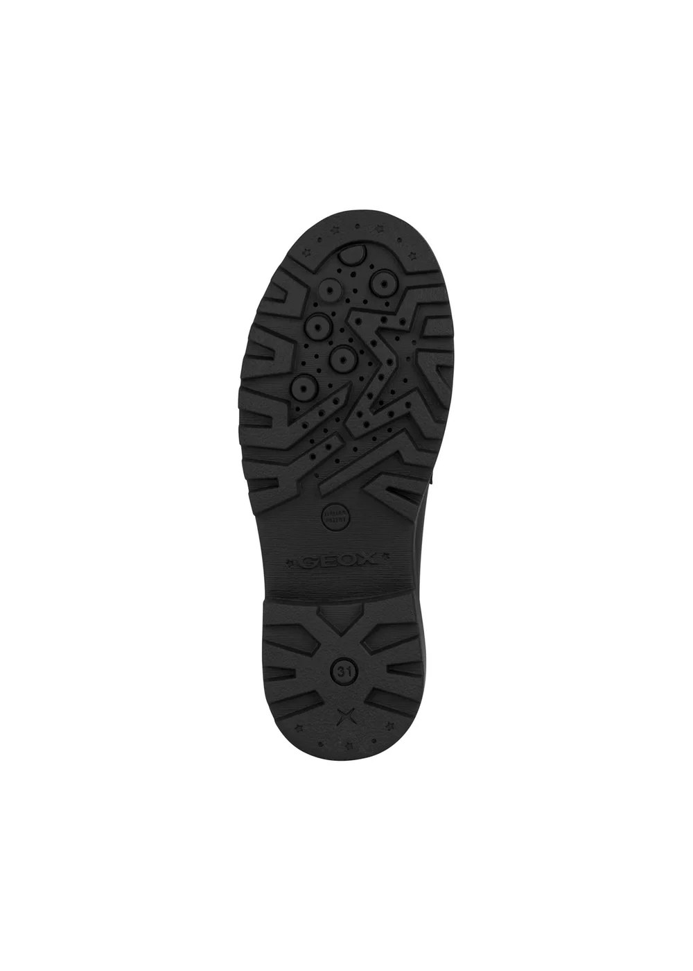 Geox Black Girls J Casey G.C. Smooth Leather Moccasins (Older 3 - 7) - 6 Image 3