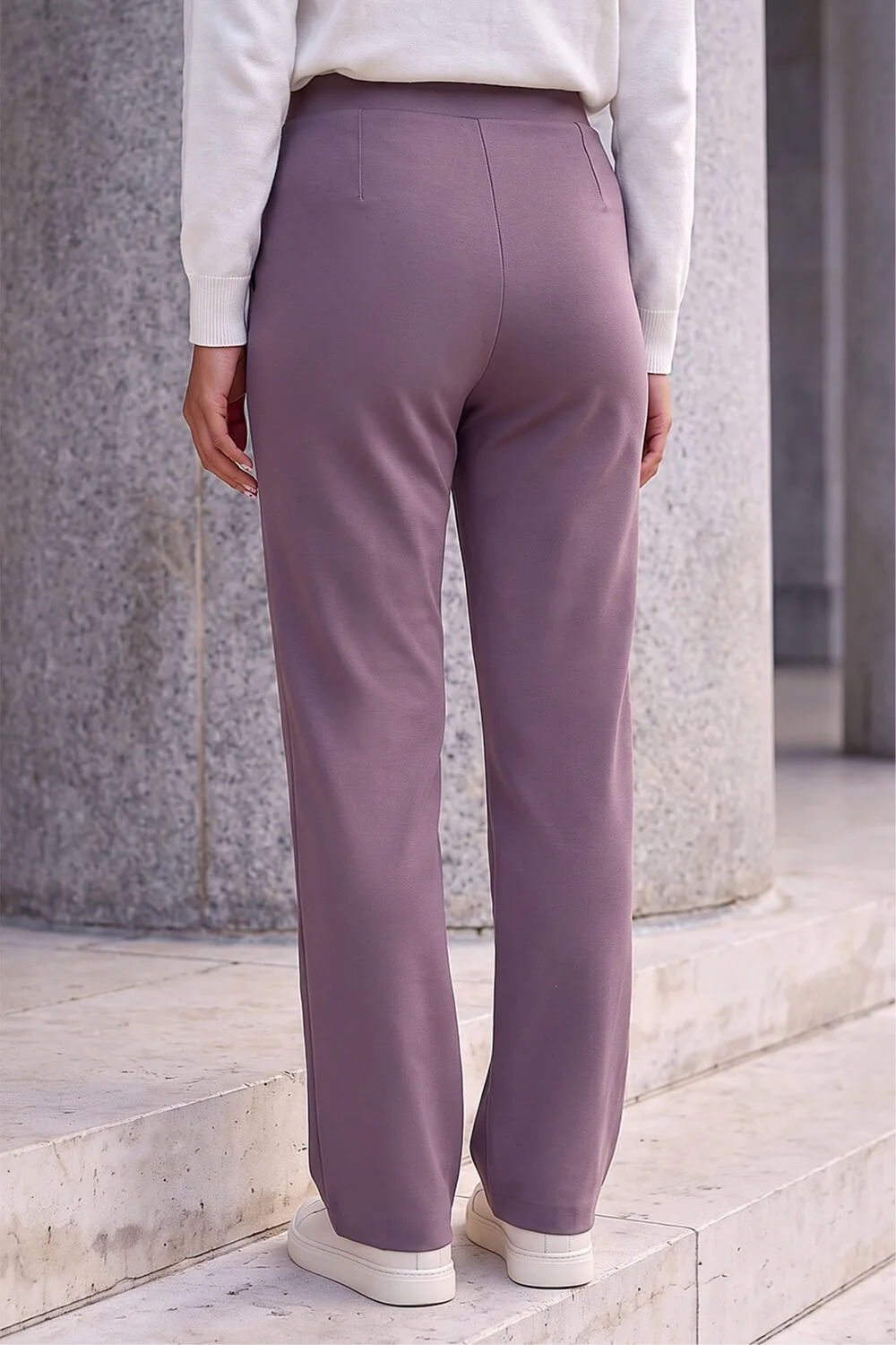 Roman Taupe Petite Straight Leg Ponte Stretch Trouser - 16 Image 2