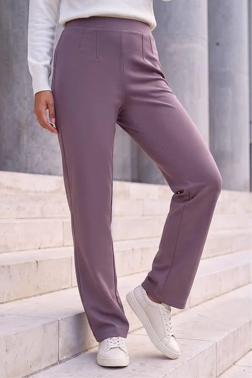 Roman Taupe Petite Straight Leg Ponte Stretch Trouser - 16 Image 1