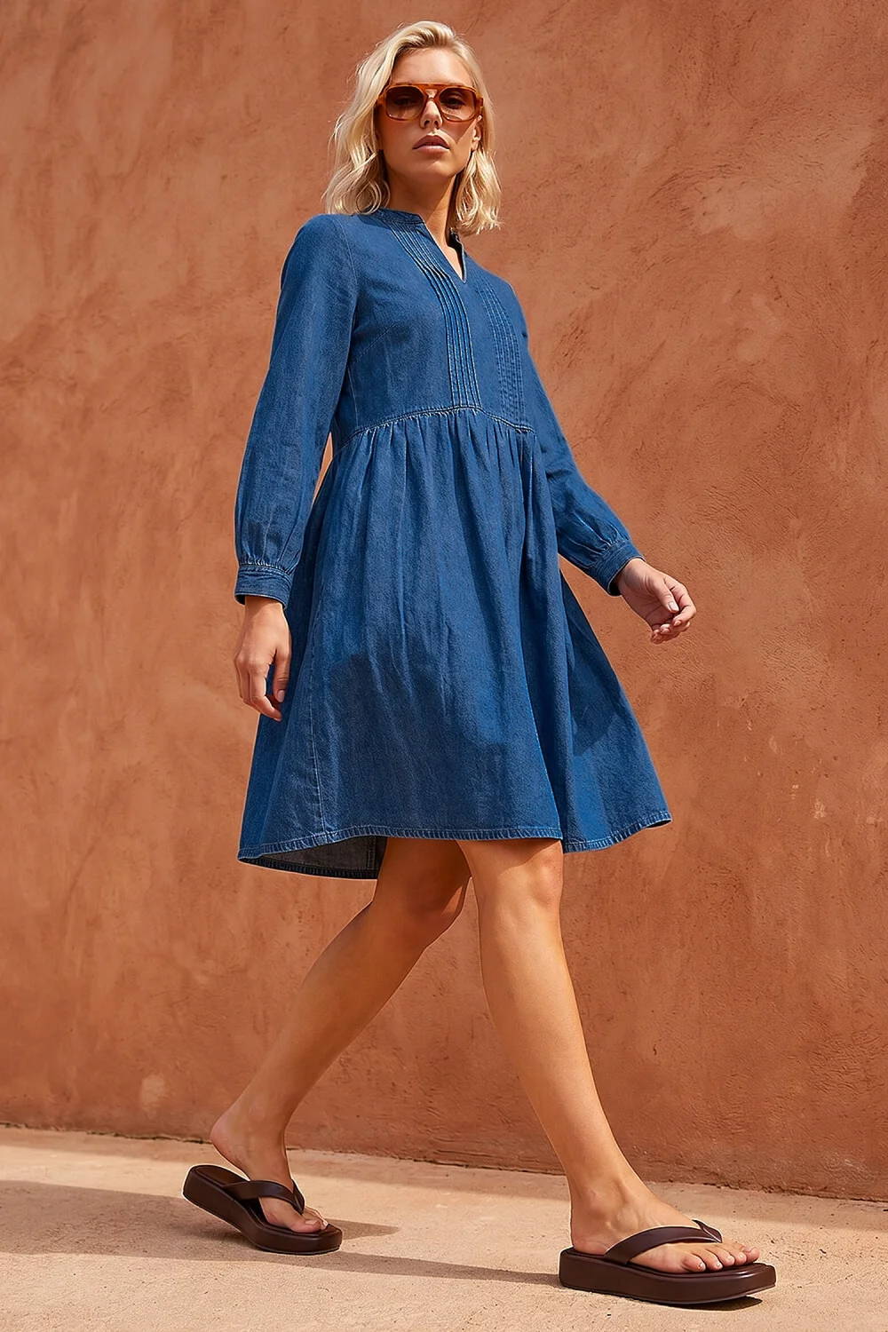 Roman Indigo Petite Denim Tunic Dress - 10 Image 2