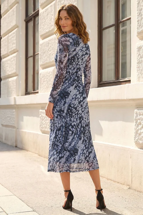 Roman Grey Petite Abstract Mesh Dress - 18 Image 3