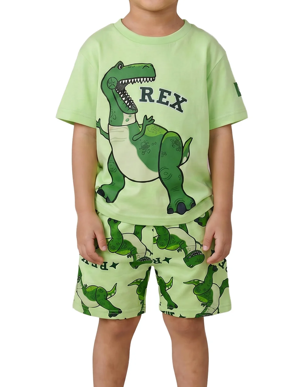 Disney Toy Story Boys Multicoloured Aliens Buzz & Rex Multi-Pack Of 3 Short Pyjama Set (12m-7y) - 3-4 Yrs Image 3
