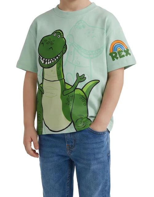 Disney Toy Story Boys Multicoloured Woody Buzz & Rex Multi-Pack Of 3 Short-Sleeved T-Shirts (12m-7y) - 1-1.5 Yrs Image 4
