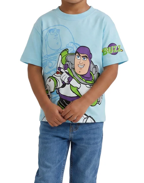 Disney Toy Story Boys Multicoloured Woody Buzz & Rex Multi-Pack Of 3 Short-Sleeved T-Shirts (12m-7y) - 1-1.5 Yrs Image 3