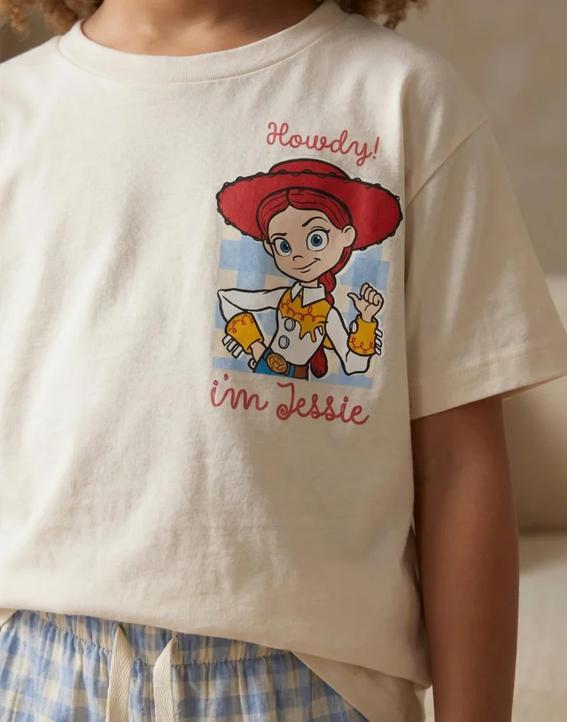 Disney Toy Story Girls White Jessie & Bullseye T-Shirt & Shorts Set (12m-7y)