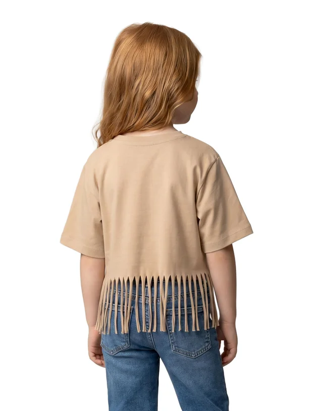 Disney Toy Story Girls Beige Jessie Fringe Short Sleeved T-Shirt (12m-7y)