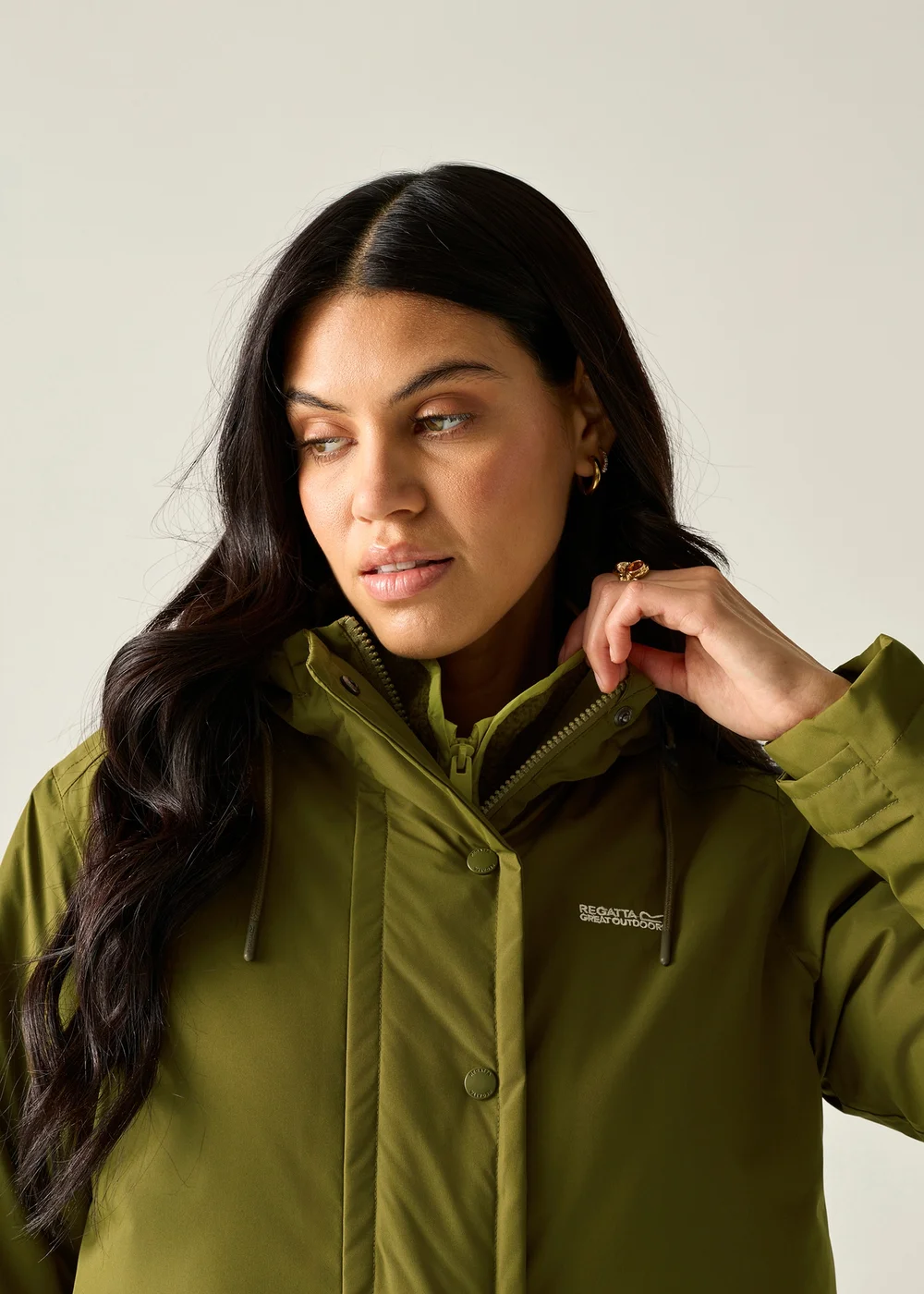 Regatta Green Orla Longline Waterproof Insulated Jacket - 8 Image 4