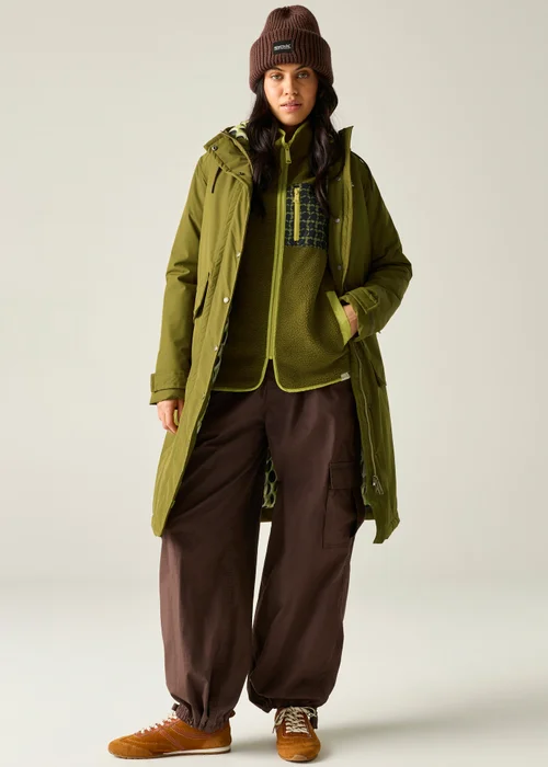 Regatta Green Orla Longline Waterproof Insulated Jacket - 8 Image 1