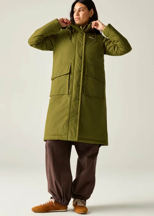 Regatta Green Orla Longline Waterproof Insulated Jacket - 8 Image 5