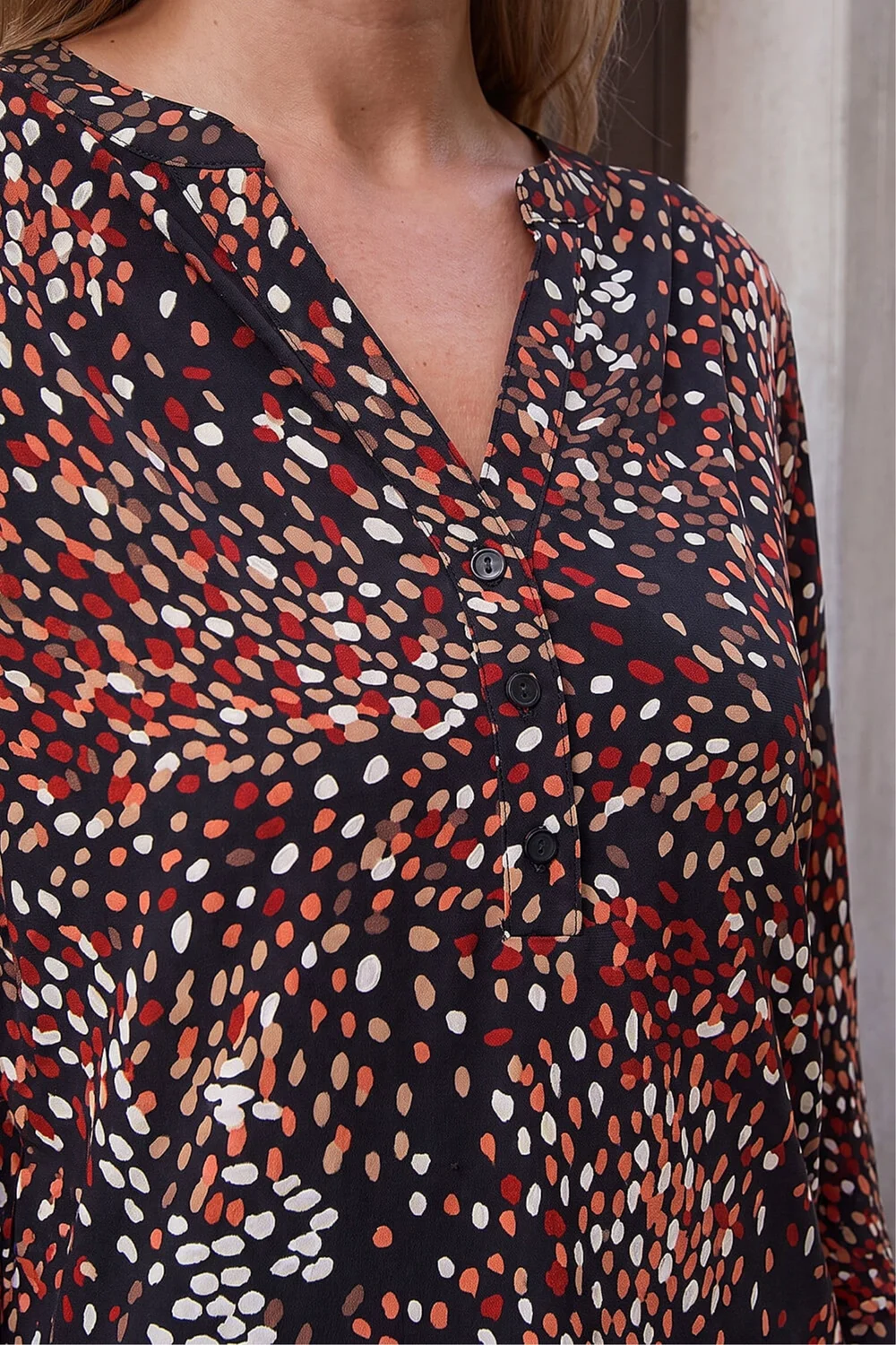Roman Copper Abstract Puff Print Shirt - 10 Image 4