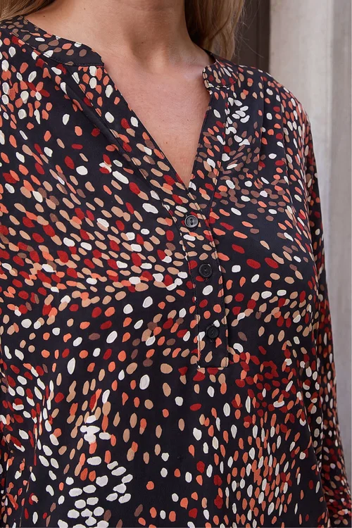 Roman Copper Abstract Puff Print Shirt - 10 Image 4