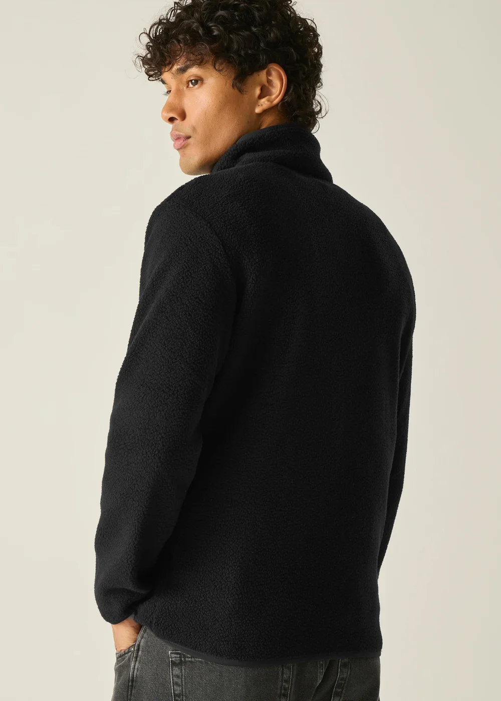 Regatta Black Frankie Borg Half Zip Lightweight Fleece - L Image 3