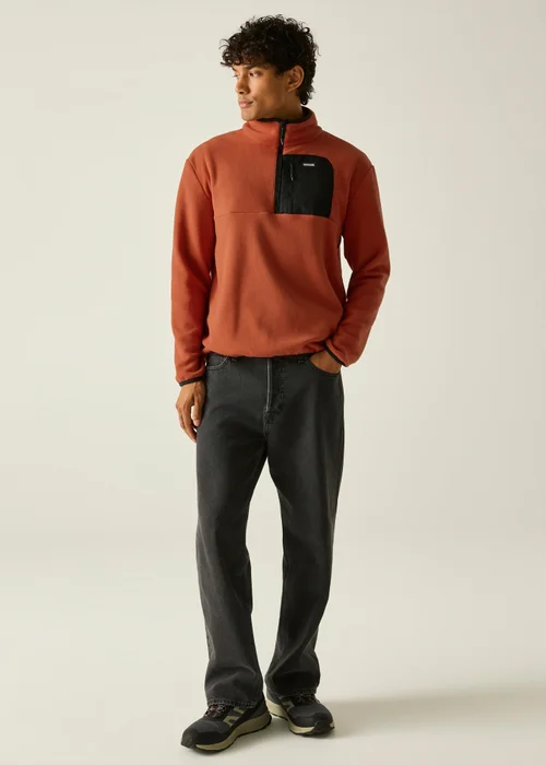 Regatta Black/Red Frankie Half Zip Soft Fleece - S Image 2
