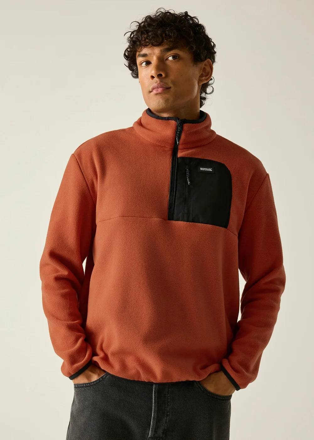 Regatta Black/Red Frankie Half Zip Soft Fleece - S Image 5