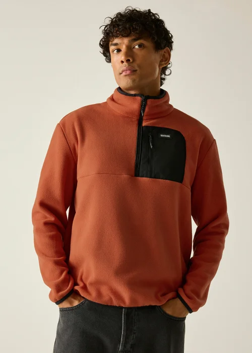 Regatta Black/Red Frankie Half Zip Soft Fleece - S Image 5
