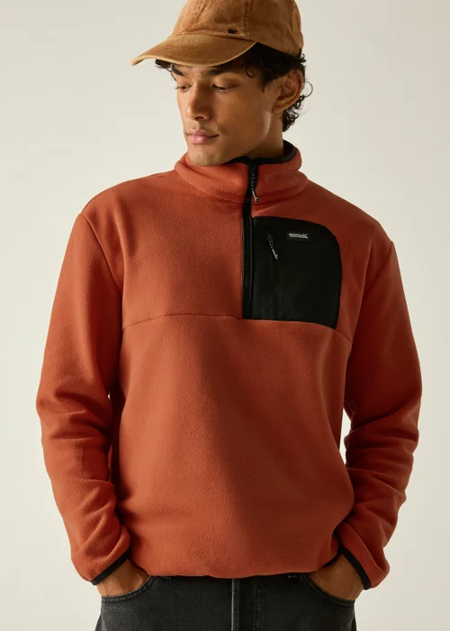 Regatta Black/Red Frankie Half Zip Soft Fleece - S Image 1