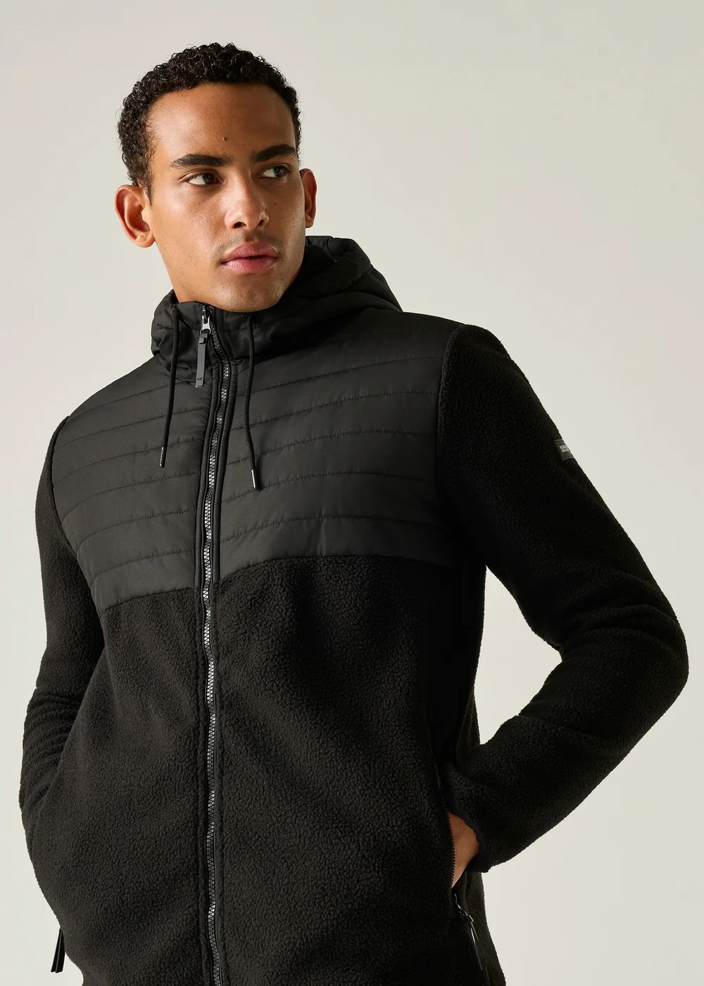 Regatta Black Frankie Borg Hybrid Insulated Fleece - S Image 2