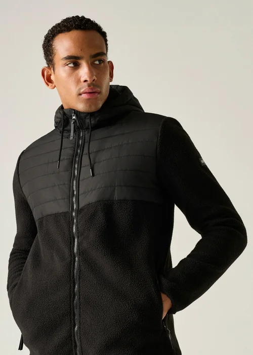 Regatta Black Frankie Borg Hybrid Insulated Fleece - S Image 2