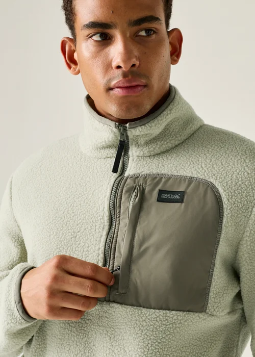 Regatta Olive Frankie Borg Half Zip Lightweight Fleece - 2XL Image 5