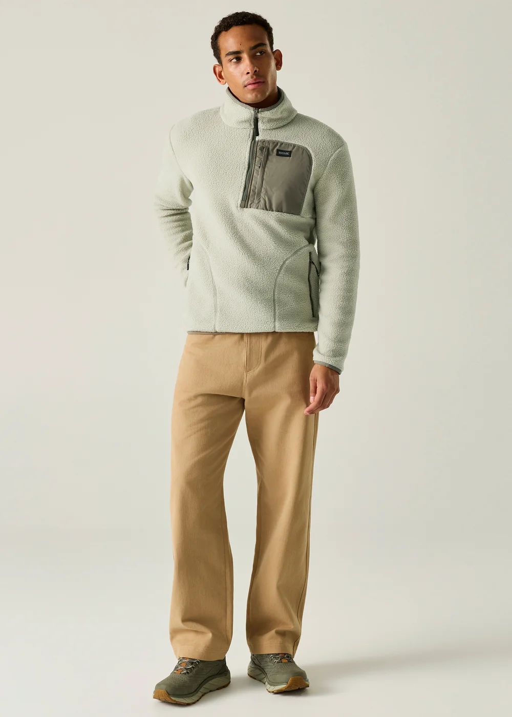 Regatta Olive Frankie Borg Half Zip Lightweight Fleece - 2XL Image 4