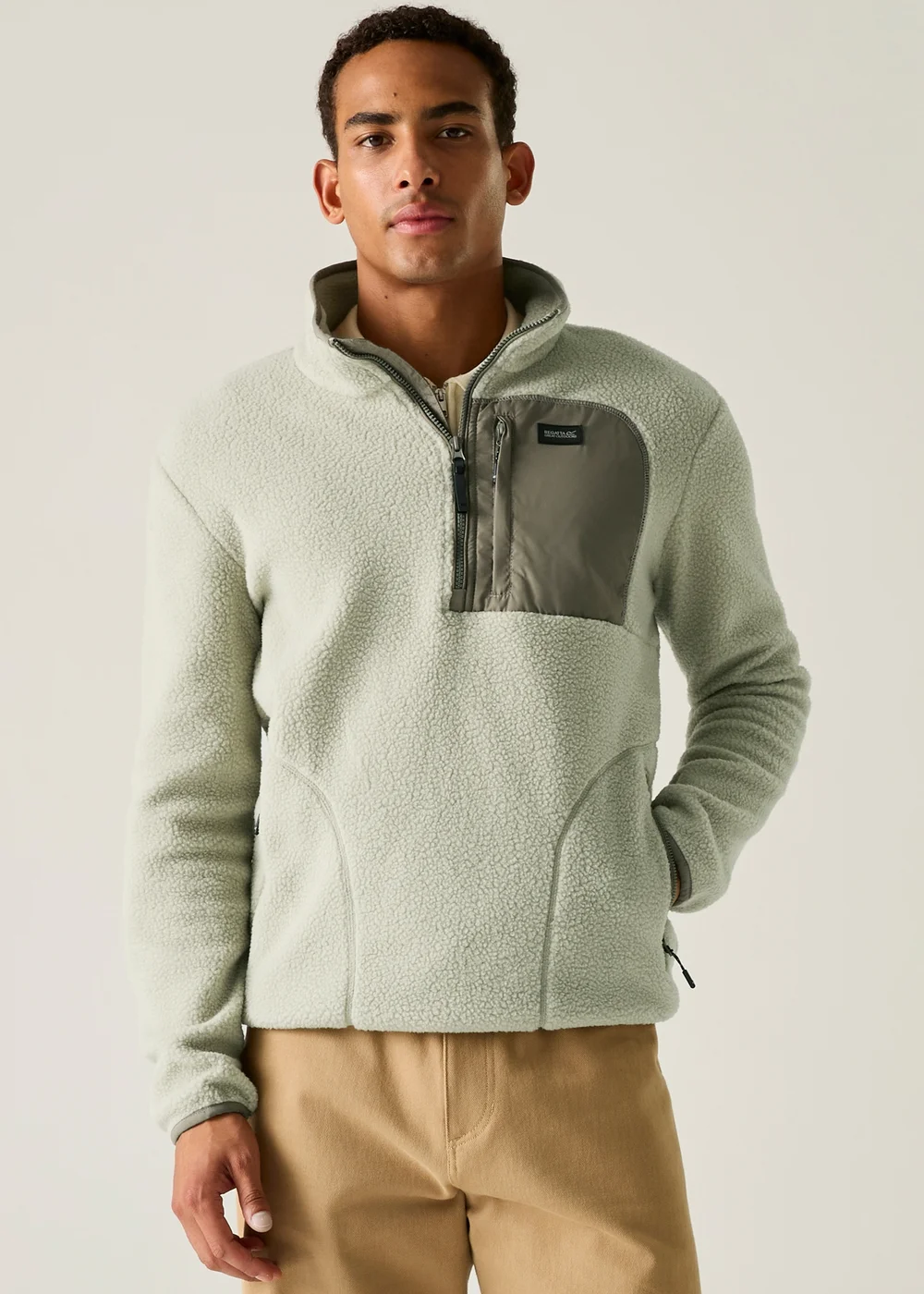Regatta Olive Frankie Borg Half Zip Lightweight Fleece - 2XL Image 6