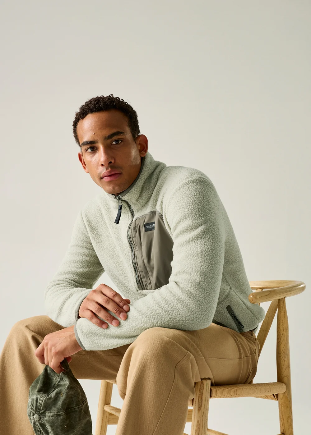 Regatta Olive Frankie Borg Half Zip Lightweight Fleece - 2XL Image 1
