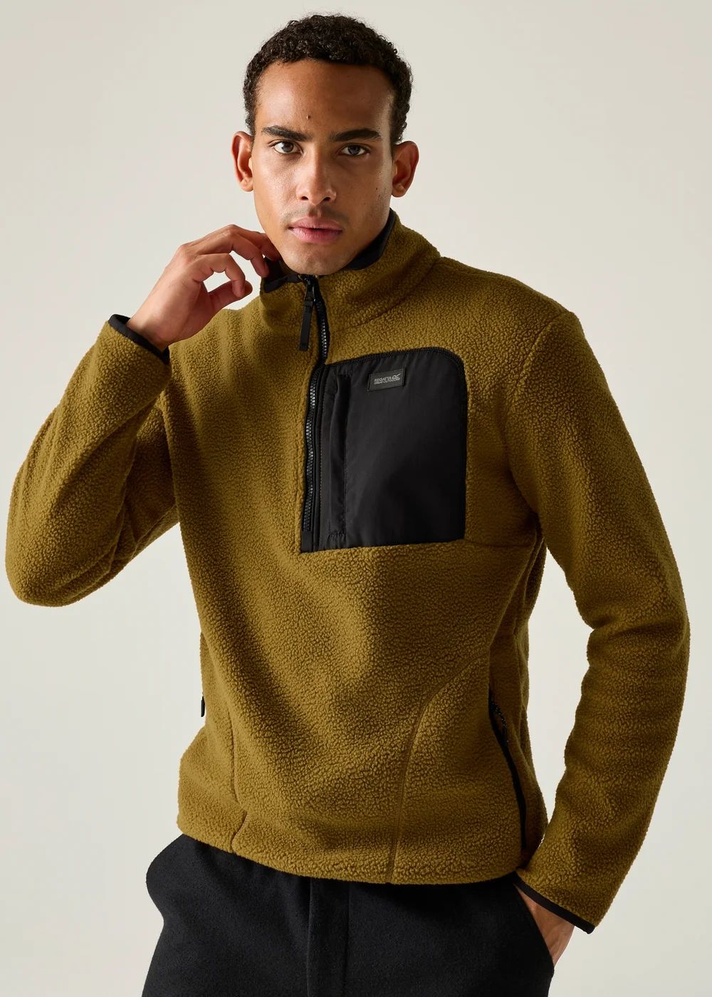 Regatta Tan Frankie Borg Half Zip Lightweight Fleece - M Image 6