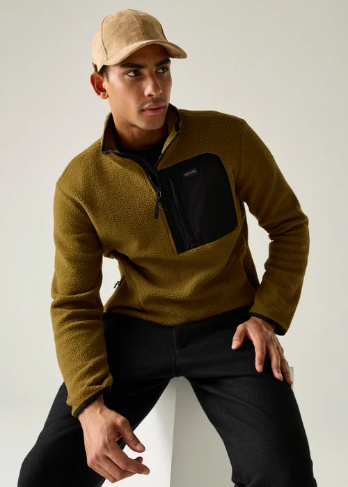 Regatta Tan Frankie Borg Half Zip Lightweight Fleece - M Image 1