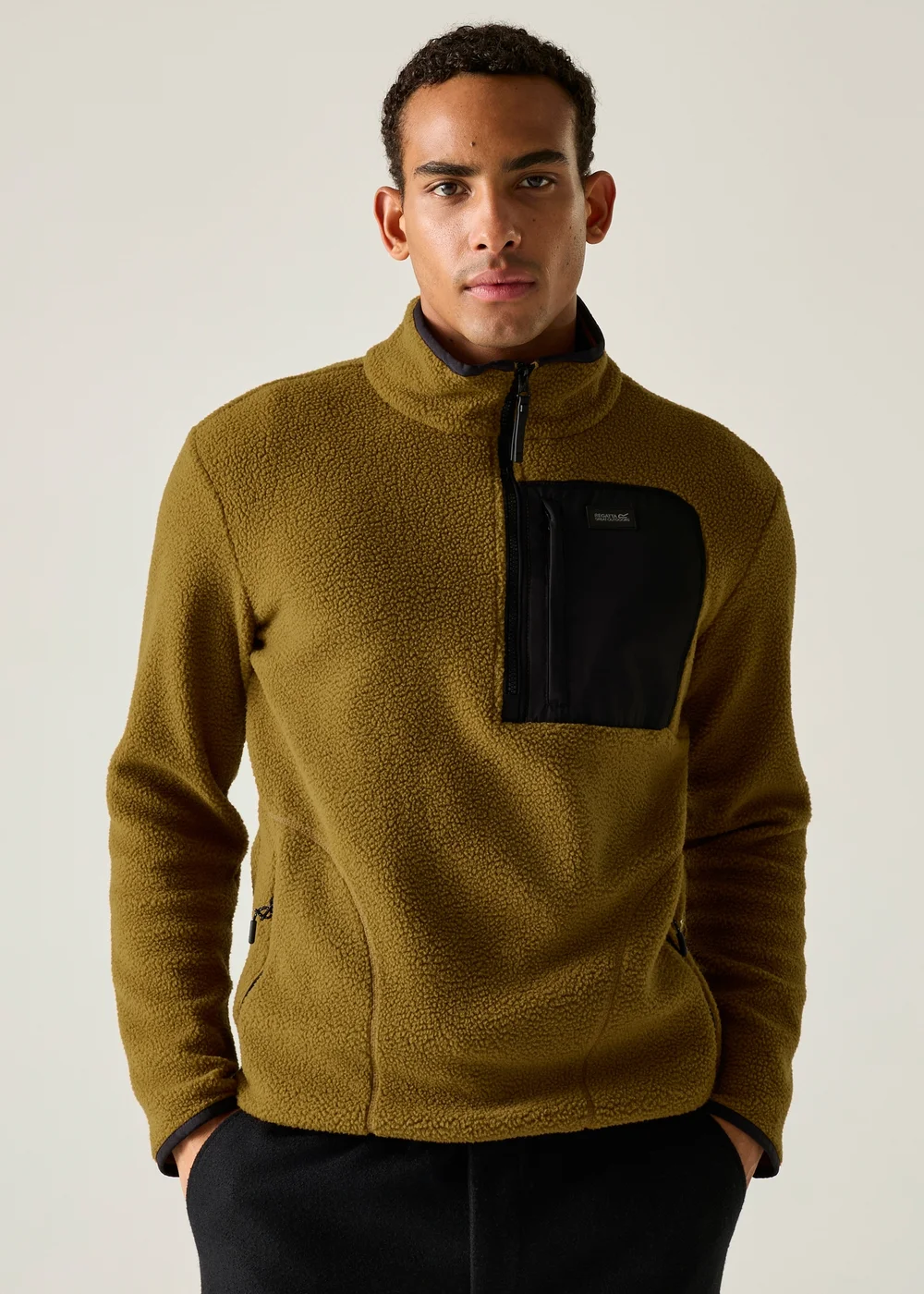 Regatta Tan Frankie Borg Half Zip Lightweight Fleece - M Image 2