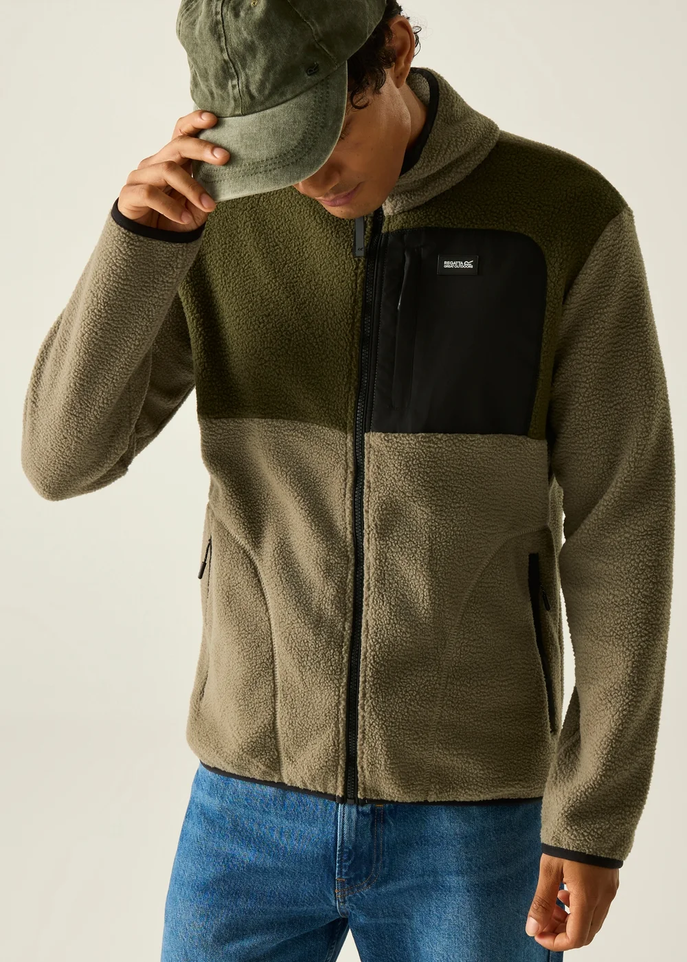 Regatta Olive Frankie Borg Colour Block Soft Fleece - S Image 5