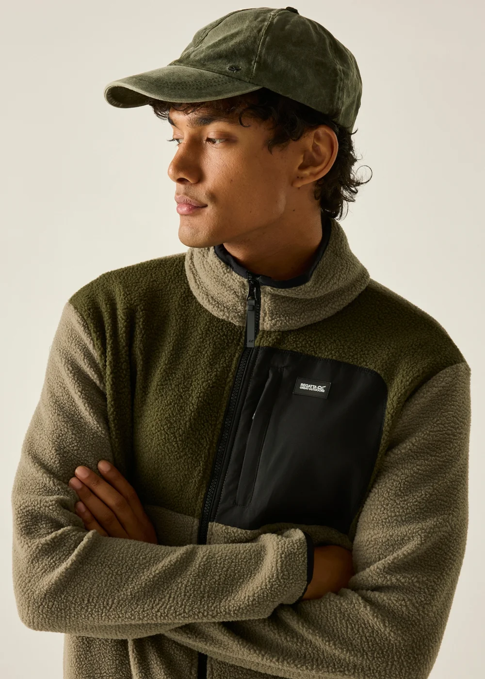 Regatta Olive Frankie Borg Colour Block Soft Fleece - S Image 1