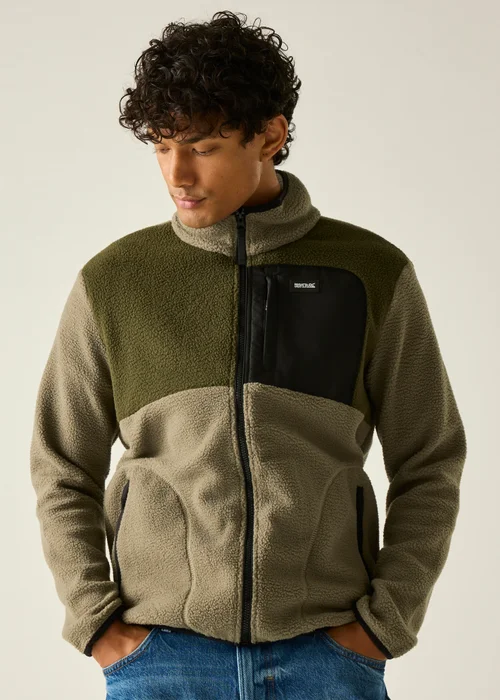 Regatta Olive Frankie Borg Colour Block Soft Fleece - S Image 2