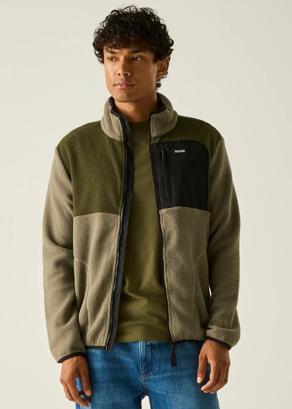 Regatta Olive Frankie Borg Colour Block Soft Fleece - S Image 6