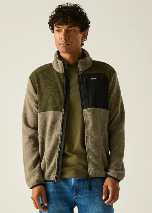Regatta Olive Frankie Borg Colour Block Soft Fleece - S Image 6