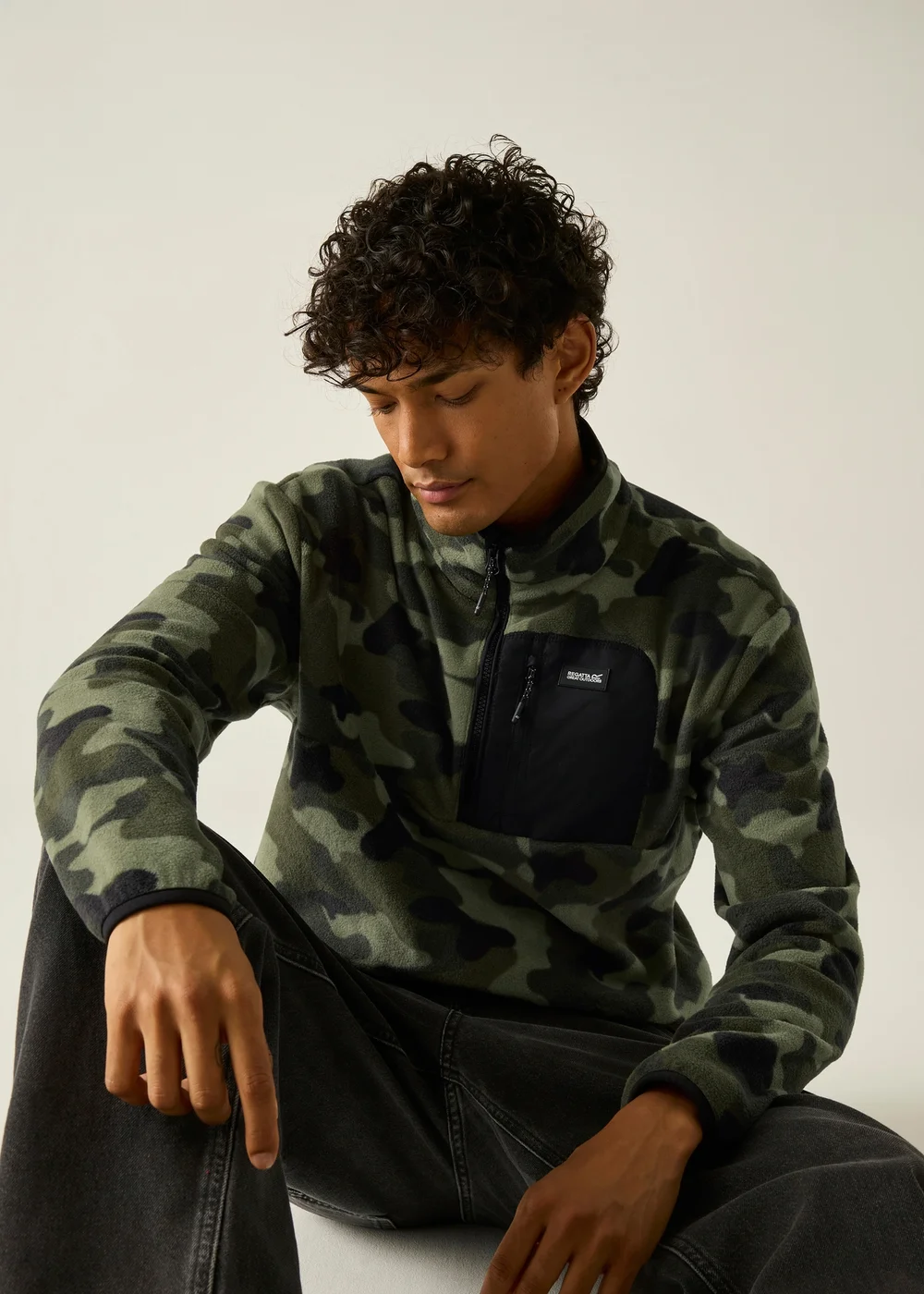 Regatta Olive Frankie Half Zip Soft Fleece - 2XL Image 1